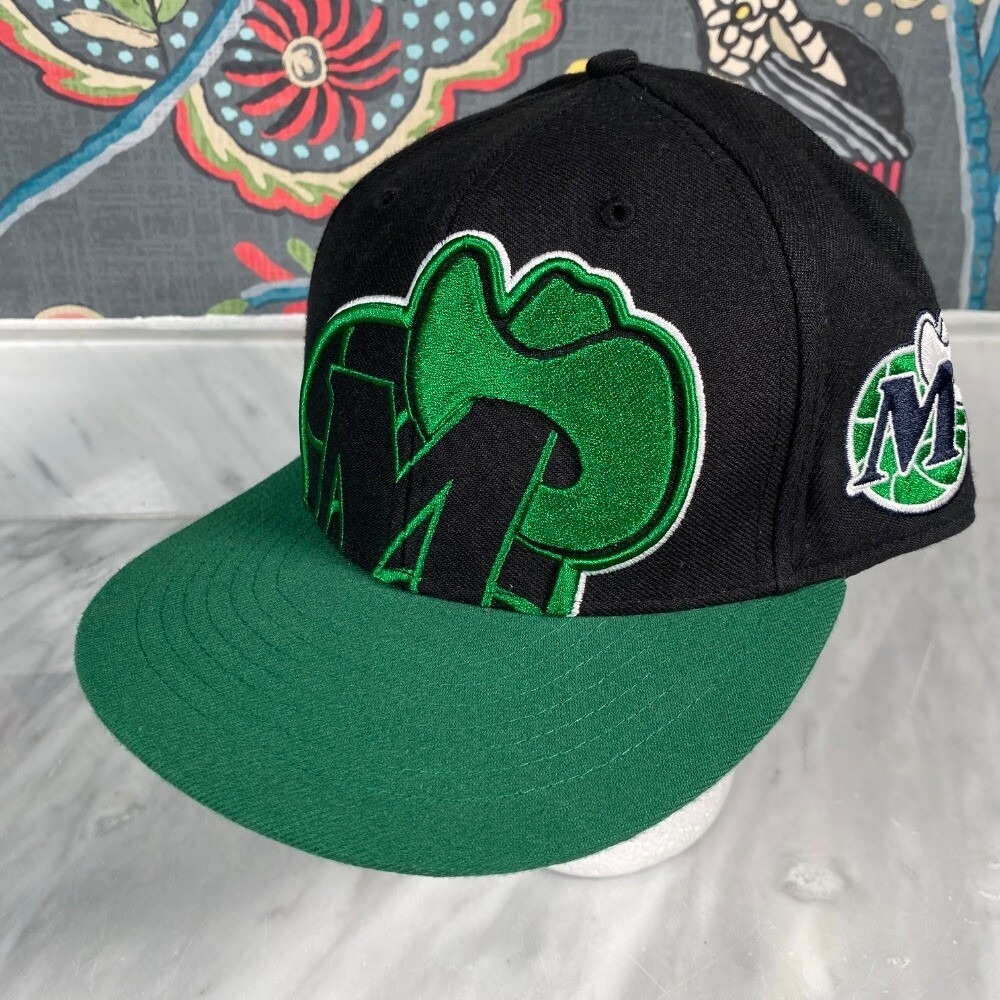 47 Brand Dallas Mavericks Hat Snapback NBA Basketball Cap Green Black Wool Blend